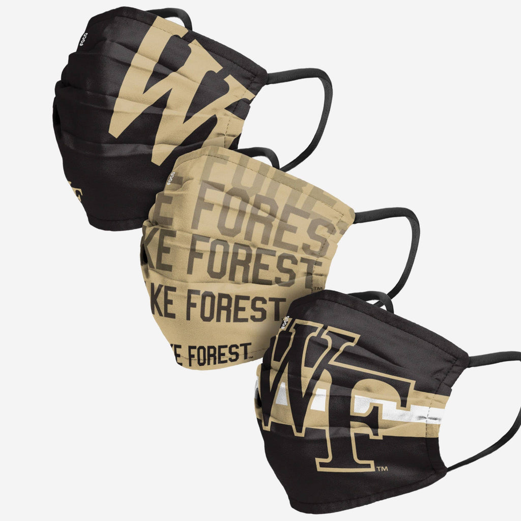 Wake Forest Demon Deacons Matchday 3 Pack Face Cover FOCO - FOCO.com