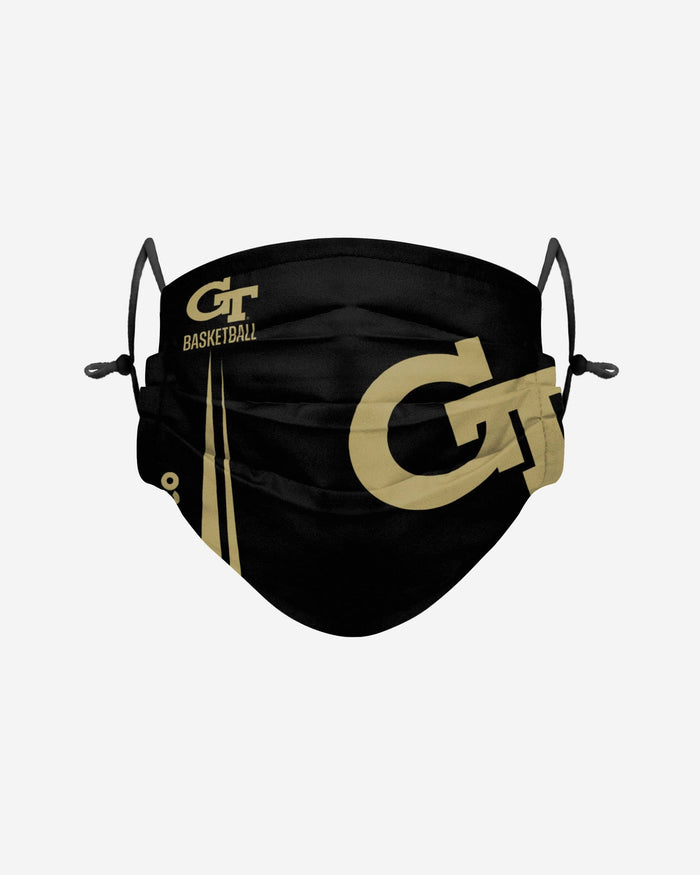 Georgia Tech Yellow Jackets On-Court Sideline Logo Adjustable Black Face Cover FOCO - FOCO.com