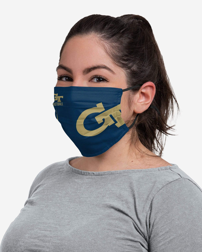 Georgia Tech Yellow Jackets On-Court Sideline Logo Adjustable Face Cover FOCO - FOCO.com