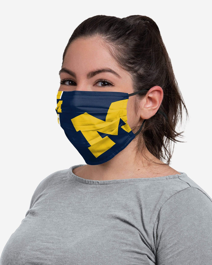 Michigan Wolverines On-Field Sideline Stripe Face Cover FOCO - FOCO.com