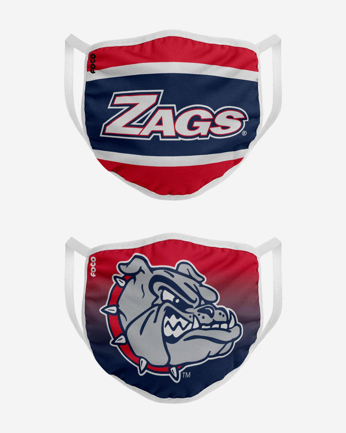 Gonzaga Bulldogs Printed 2 Pack Face Cover FOCO - FOCO.com