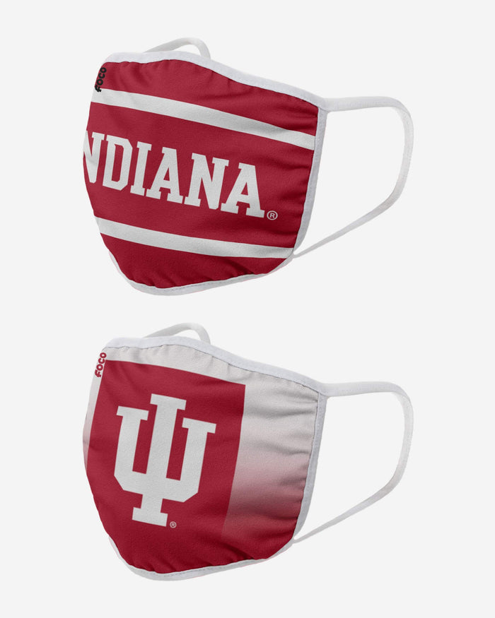 Indiana Hoosiers Printed 2 Pack Face Cover FOCO - FOCO.com