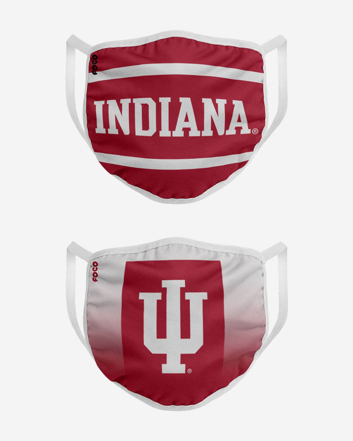 Indiana Hoosiers Printed 2 Pack Face Cover FOCO - FOCO.com