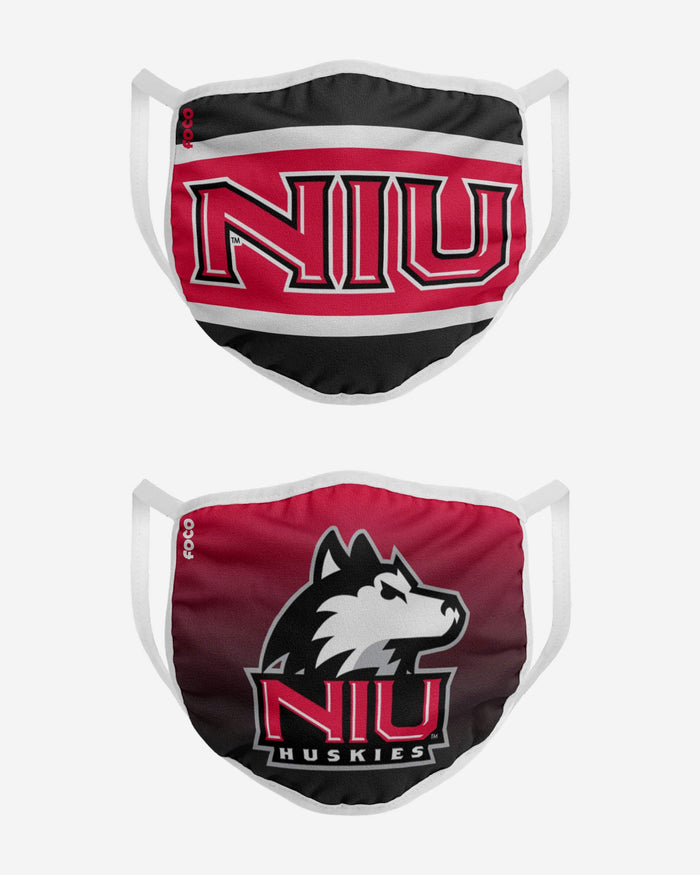 Northern Illinois Huskies Printed 2 Pack Face Cover FOCO - FOCO.com