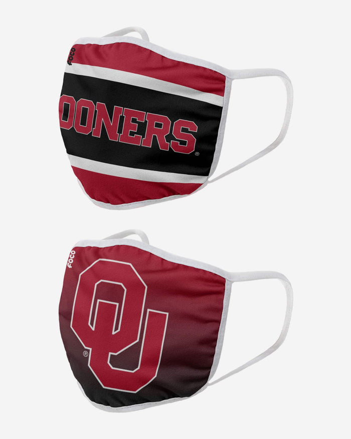 Oklahoma Sooners Printed 2 Pack Face Cover FOCO - FOCO.com