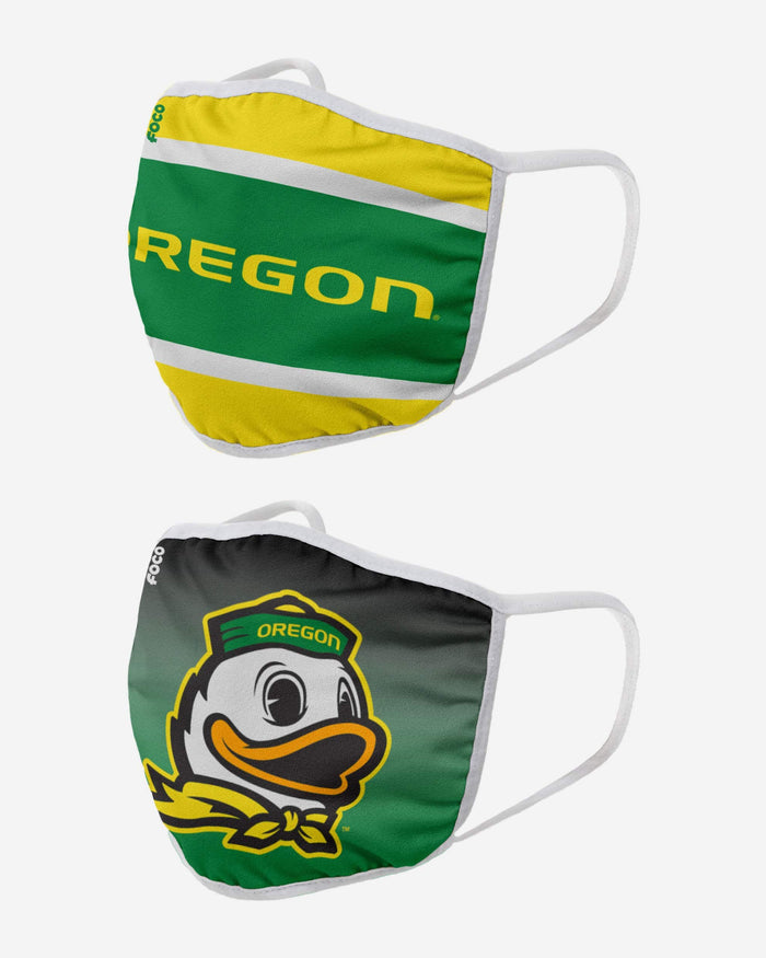 Oregon Ducks Printed 2 Pack Face Cover FOCO - FOCO.com