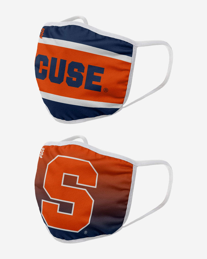 Syracuse Orange Printed 2 Pack Face Cover FOCO - FOCO.com