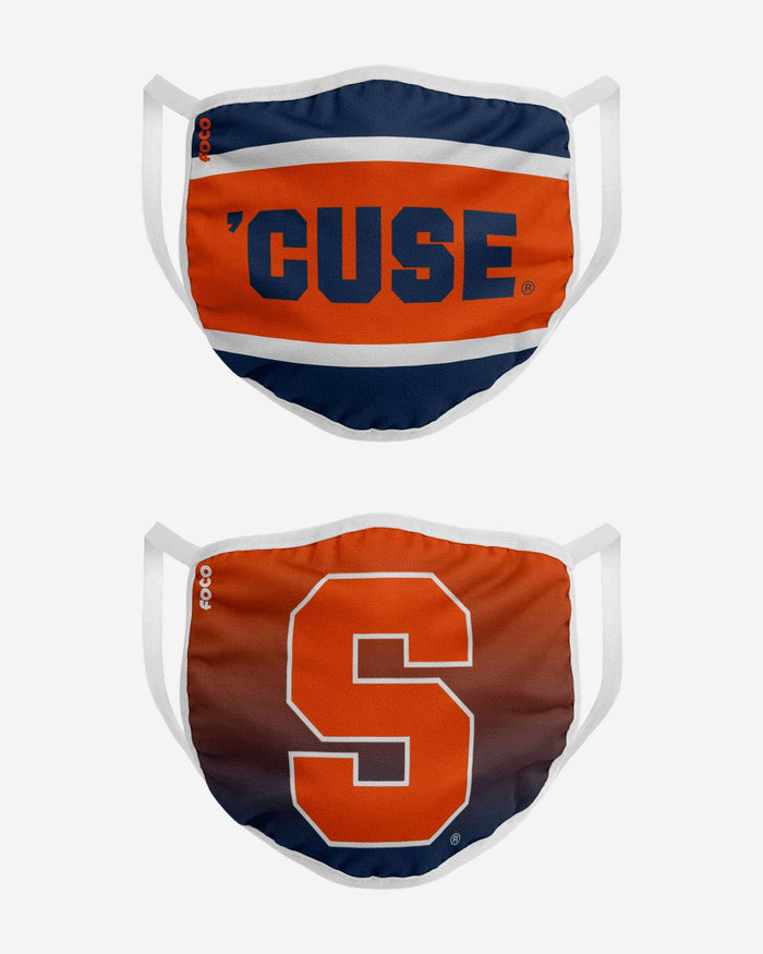 Syracuse Orange Printed 2 Pack Face Cover FOCO - FOCO.com