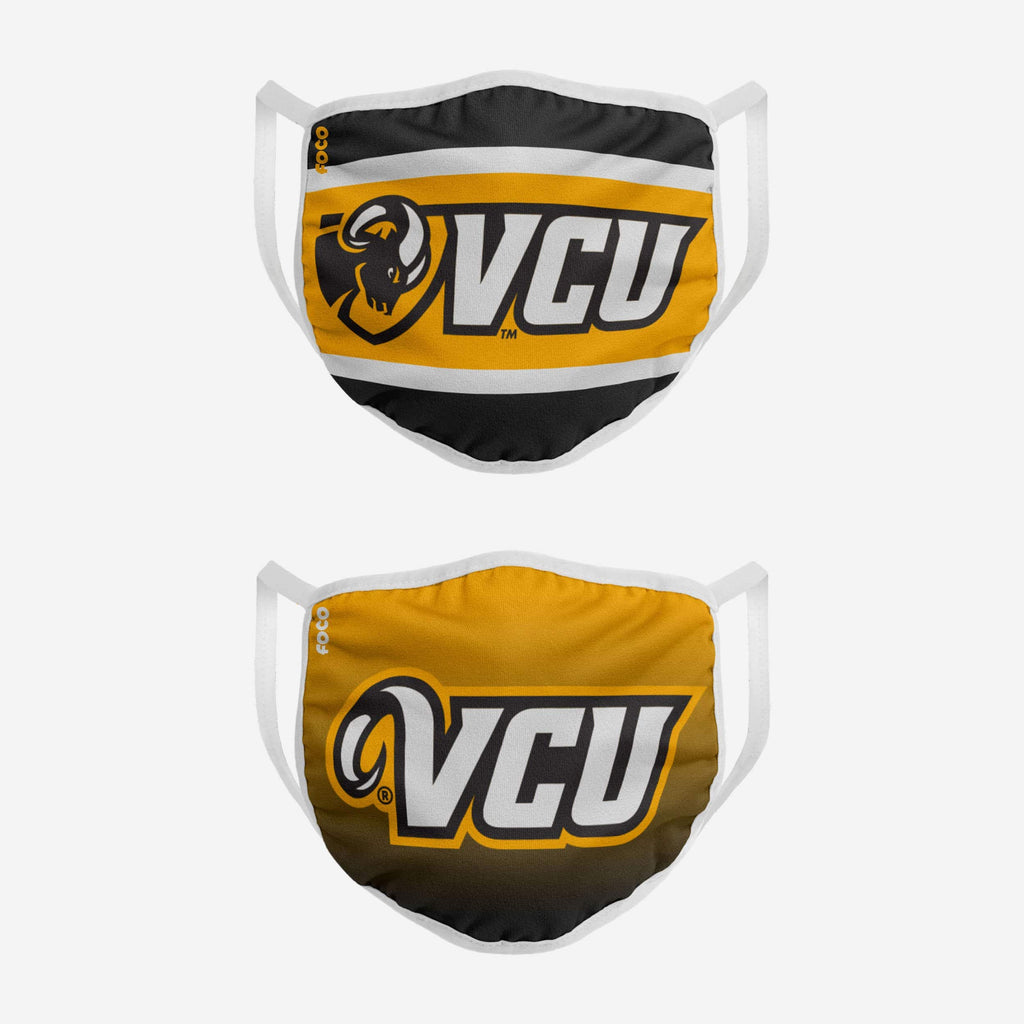 VCU Rams Printed 2 Pack Face Cover FOCO - FOCO.com