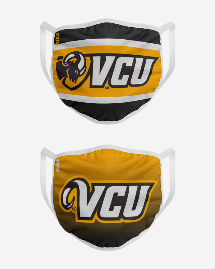 VCU Rams Printed 2 Pack Face Cover FOCO - FOCO.com