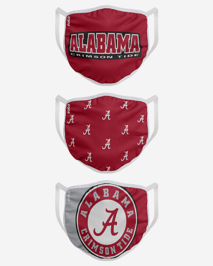 Alabama Crimson Tide 3 Pack Face Cover FOCO - FOCO.com