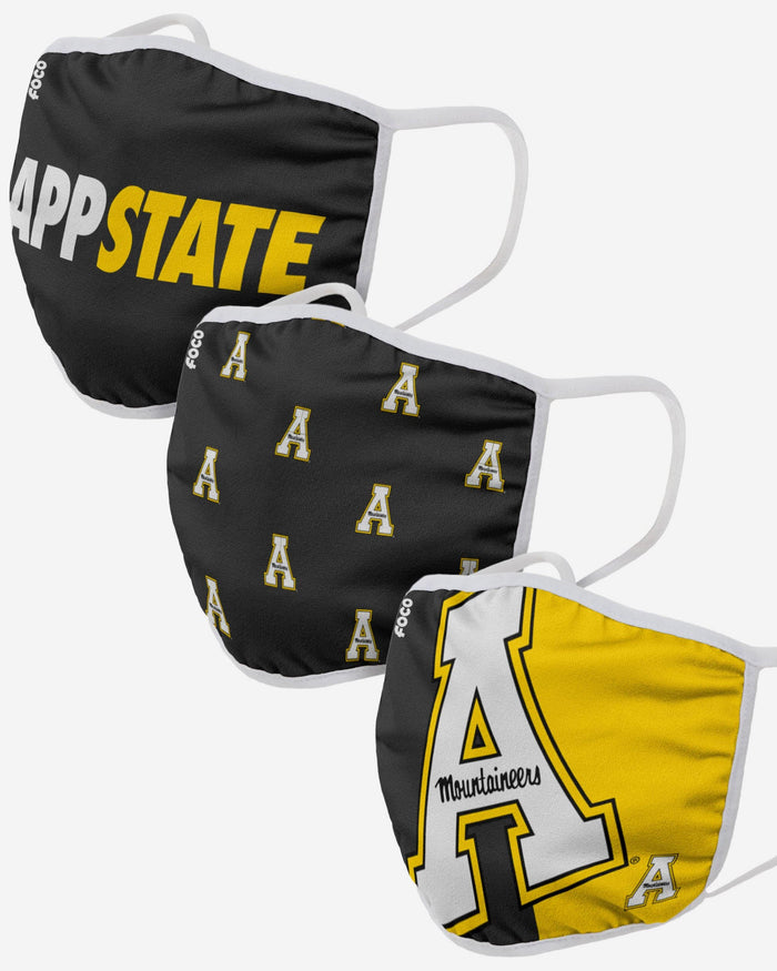 Appalachian State Mountaineers 3 Pack Face Cover FOCO - FOCO.com