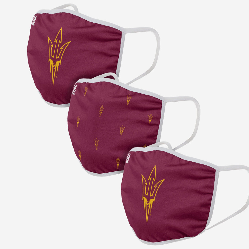 Arizona State Sun Devils 3 Pack Face Cover FOCO - FOCO.com