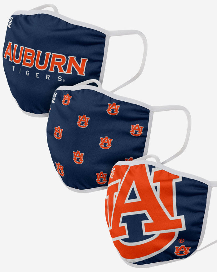 Auburn Tigers 3 Pack Face Cover FOCO - FOCO.com