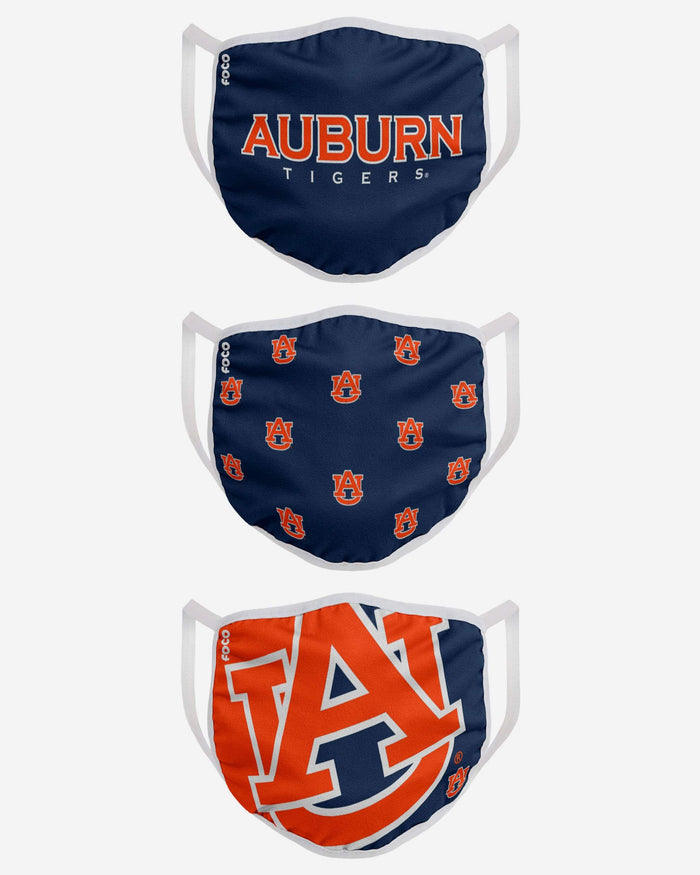 Auburn Tigers 3 Pack Face Cover FOCO - FOCO.com