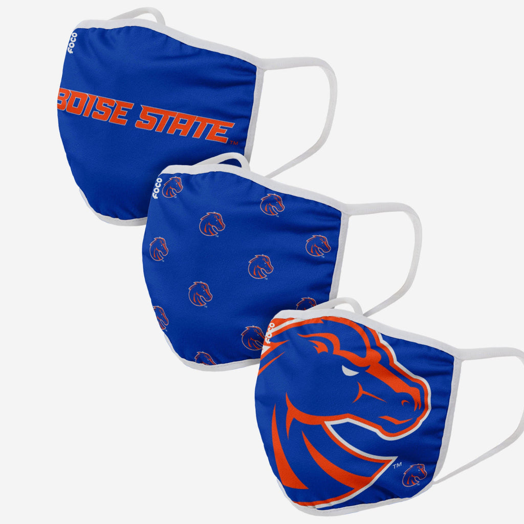 Boise State Broncos 3 Pack Face Cover FOCO - FOCO.com