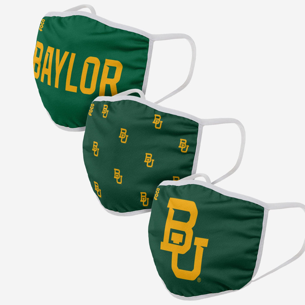 Baylor Bears 3 Pack Face Cover FOCO - FOCO.com