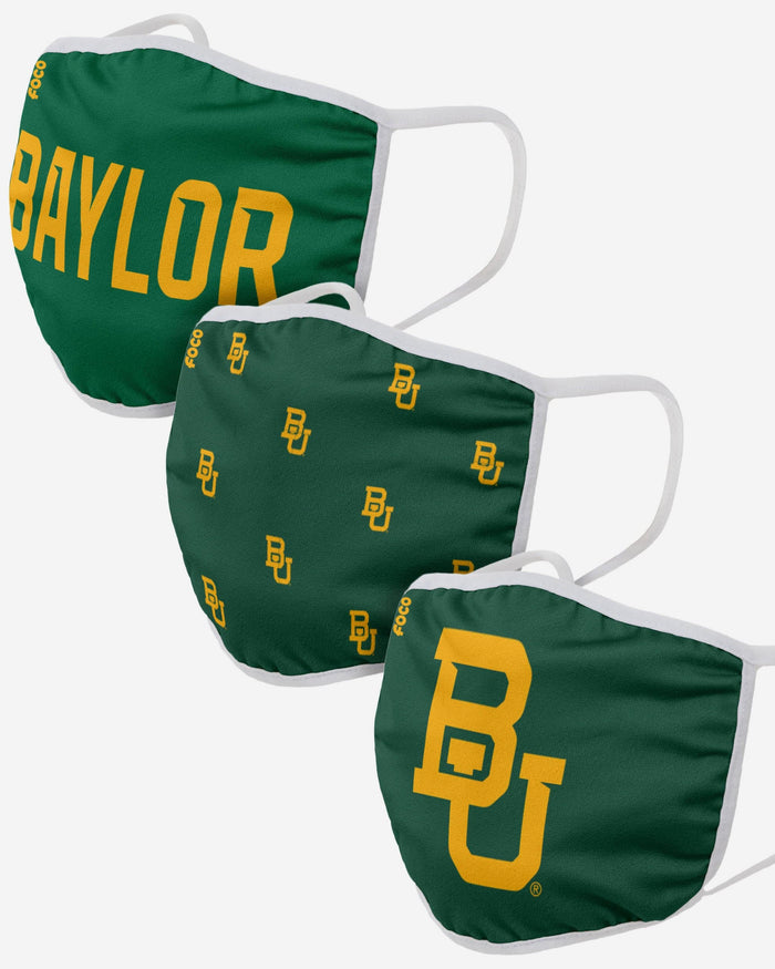 Baylor Bears 3 Pack Face Cover FOCO - FOCO.com