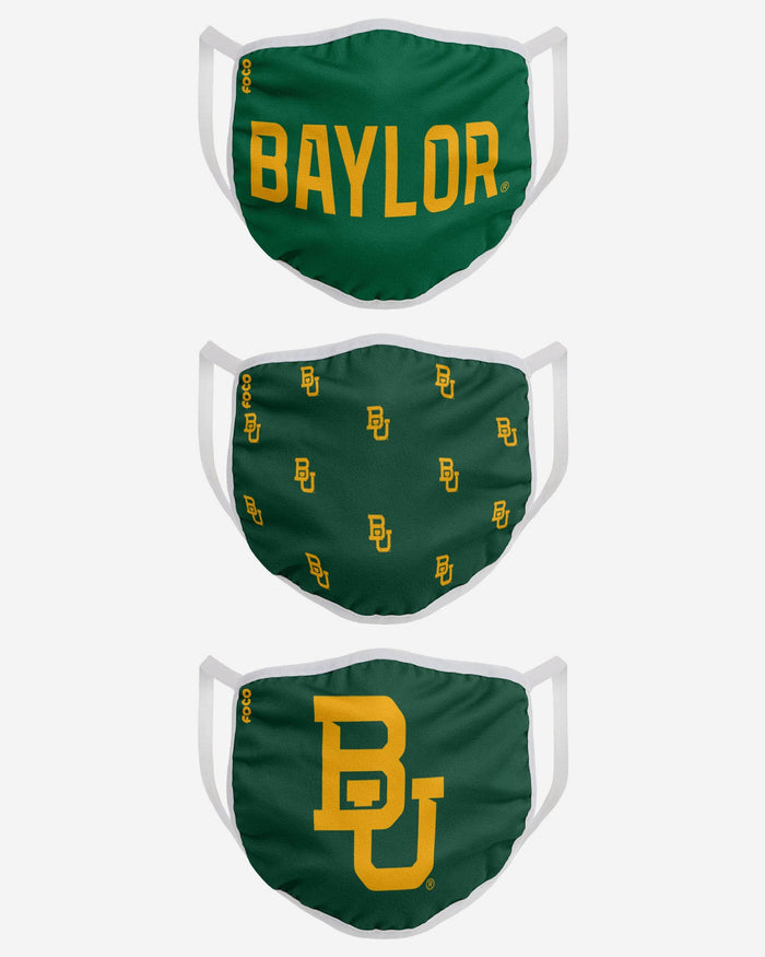 Baylor Bears 3 Pack Face Cover FOCO - FOCO.com