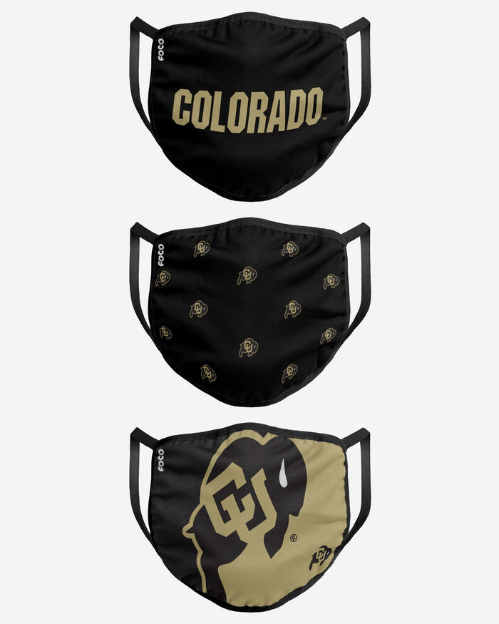 Colorado Buffaloes 3 Pack Face Cover FOCO - FOCO.com