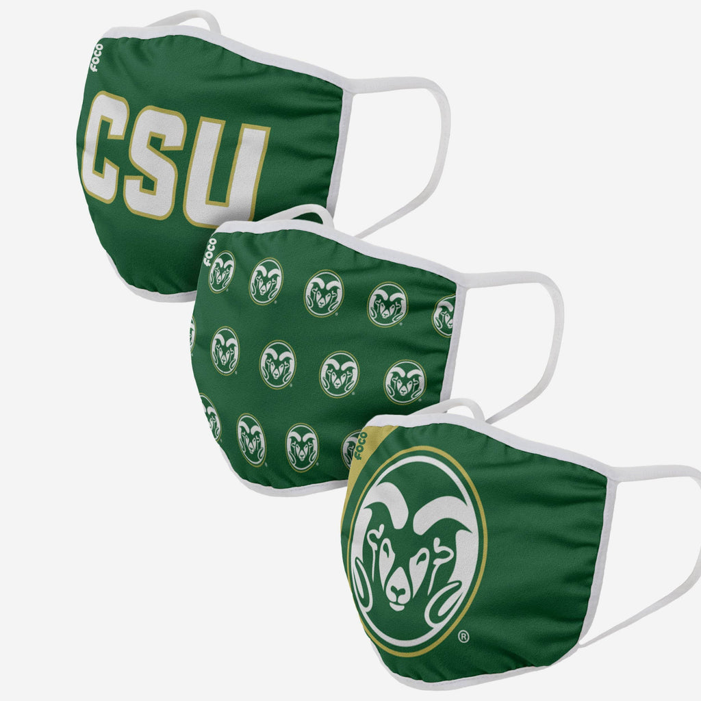 Colorado State Rams 3 Pack Face Cover FOCO - FOCO.com