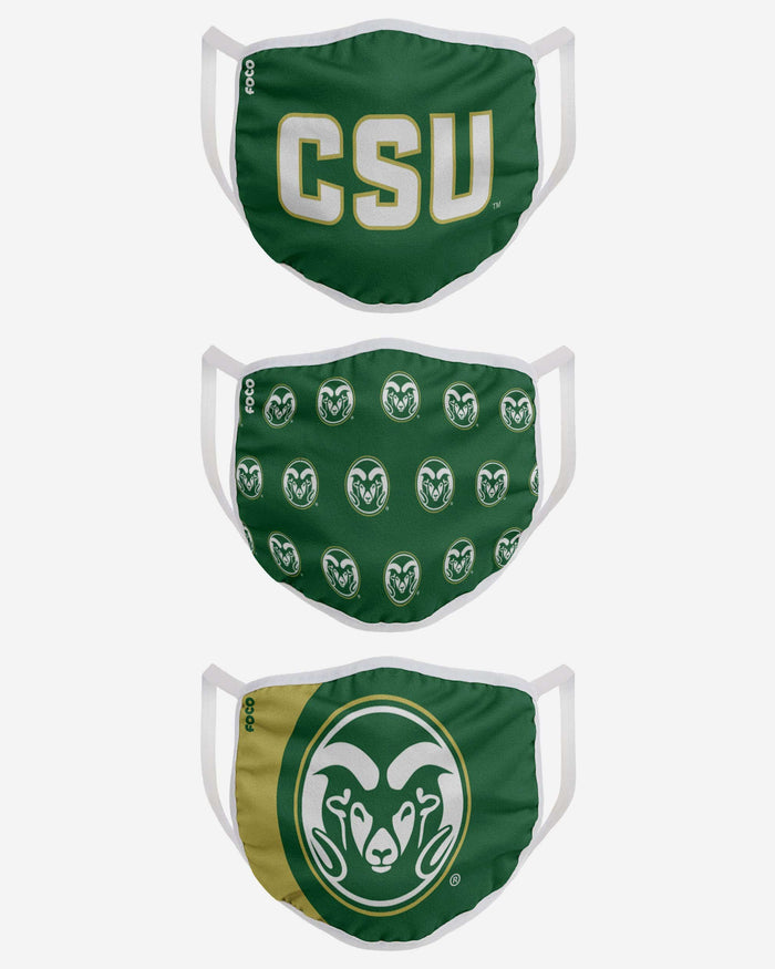 Colorado State Rams 3 Pack Face Cover FOCO - FOCO.com