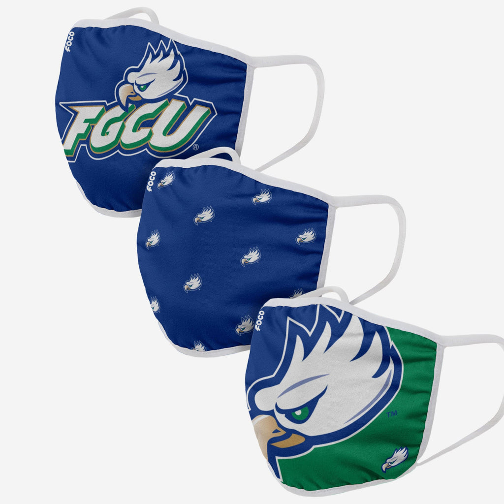 Florida Gulf Coast Eagles 3 Pack Face Cover FOCO - FOCO.com