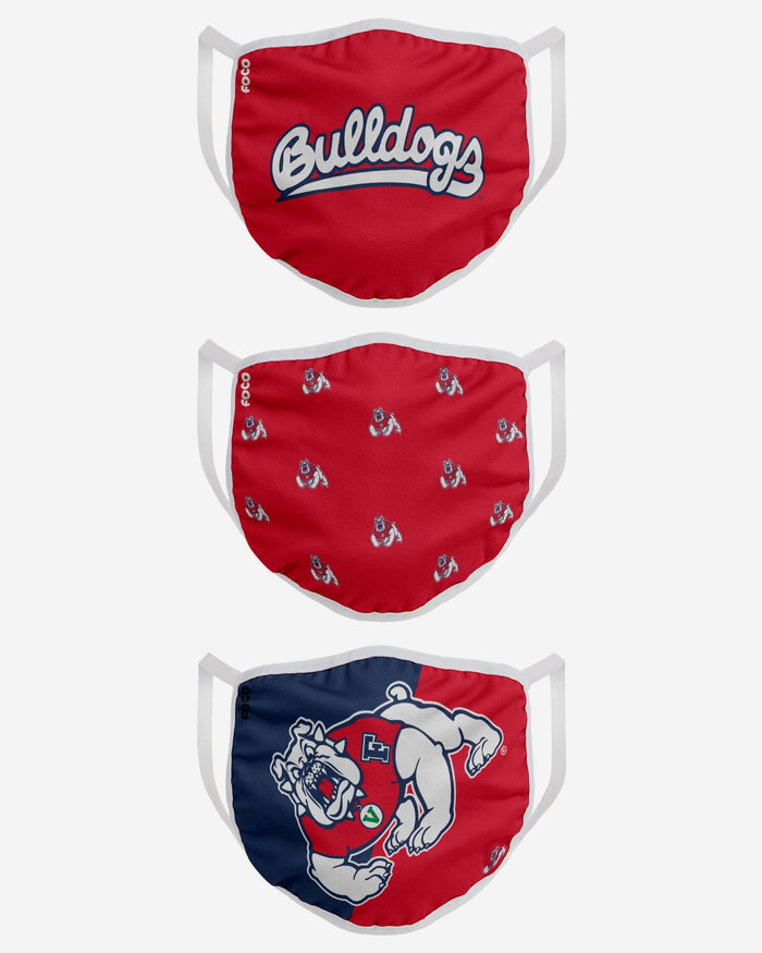 Fresno State Bulldogs 3 Pack Face Cover FOCO - FOCO.com