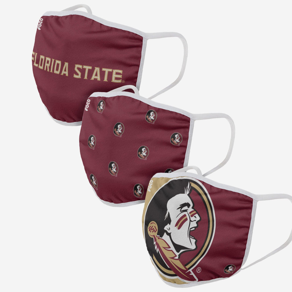 Florida State Seminoles 3 Pack Face Cover FOCO - FOCO.com