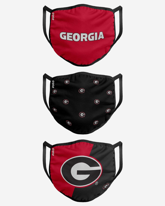 Georgia Bulldogs 3 Pack Face Cover FOCO - FOCO.com