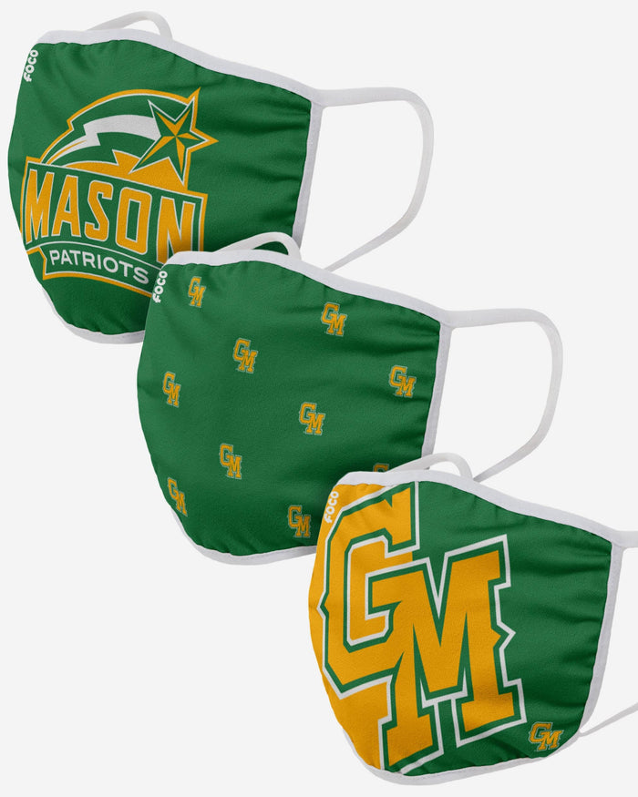 George Mason Patriots 3 Pack Face Cover FOCO - FOCO.com