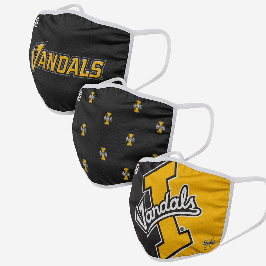 Idaho Vandals 3 Pack Face Cover FOCO - FOCO.com