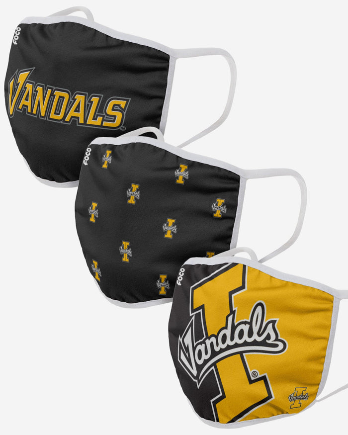 Idaho Vandals 3 Pack Face Cover FOCO - FOCO.com