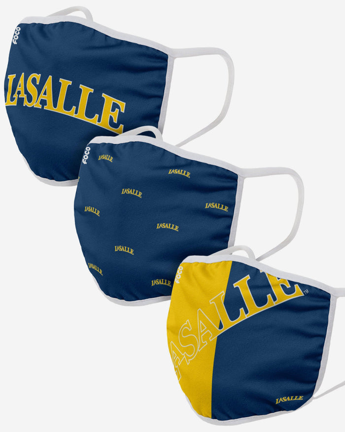 La Salle Explorers 3 Pack Face Cover FOCO - FOCO.com