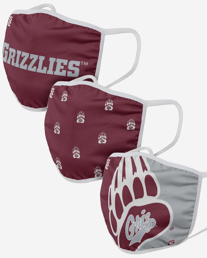 Montana Grizzlies 3 Pack Face Cover FOCO - FOCO.com