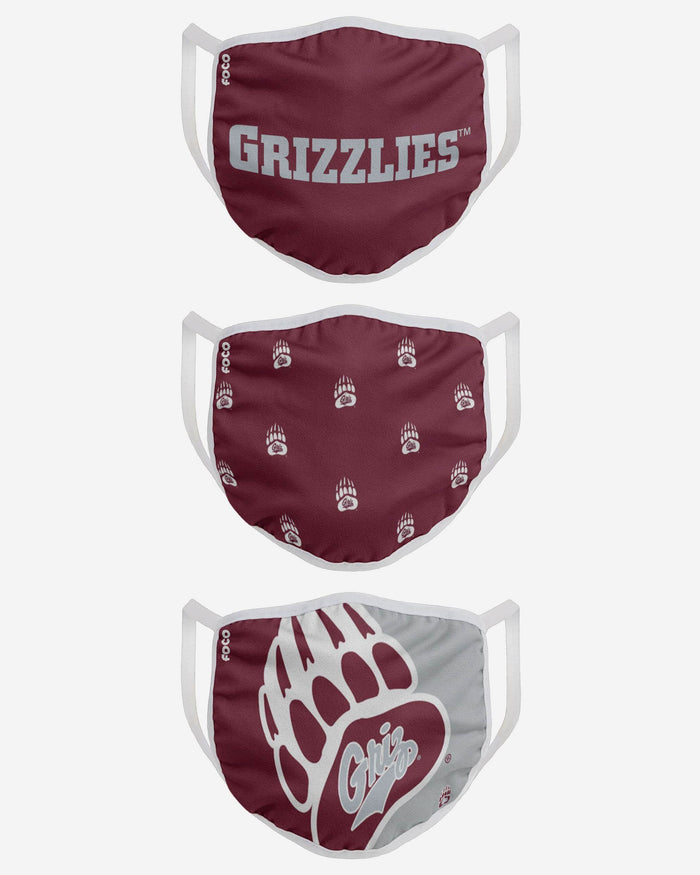 Montana Grizzlies 3 Pack Face Cover FOCO - FOCO.com