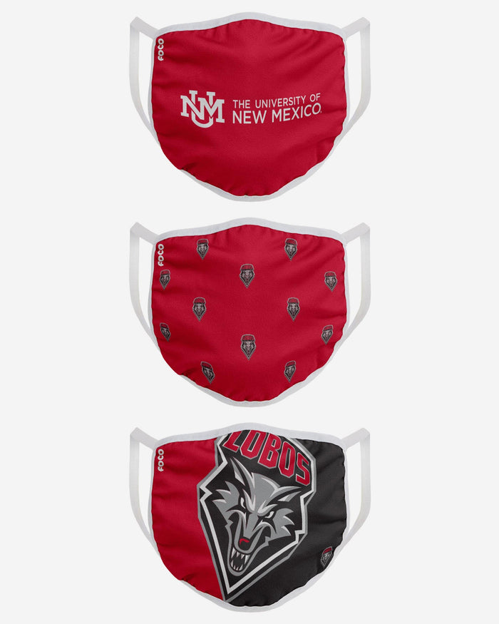 New Mexico Lobos 3 Pack Face Cover FOCO - FOCO.com