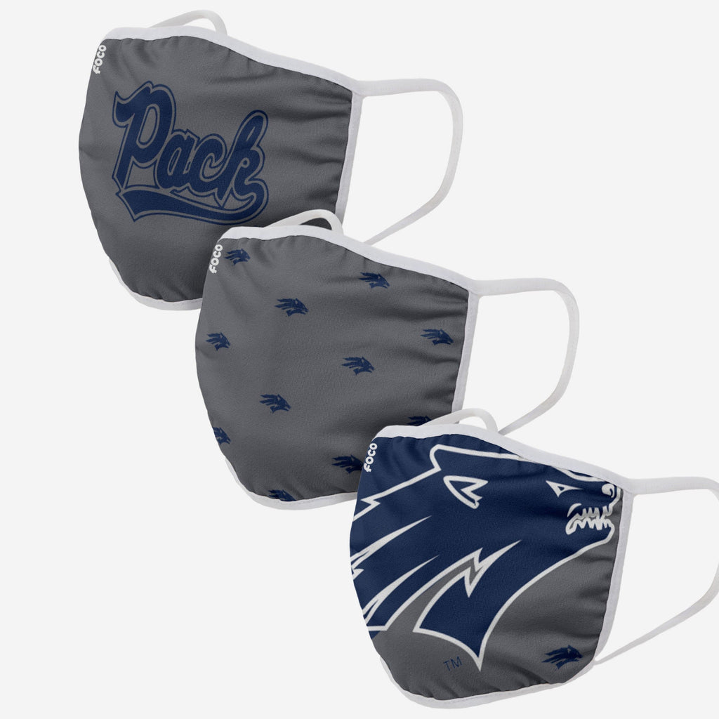 Nevada Wolf Pack 3 Pack Face Cover FOCO - FOCO.com