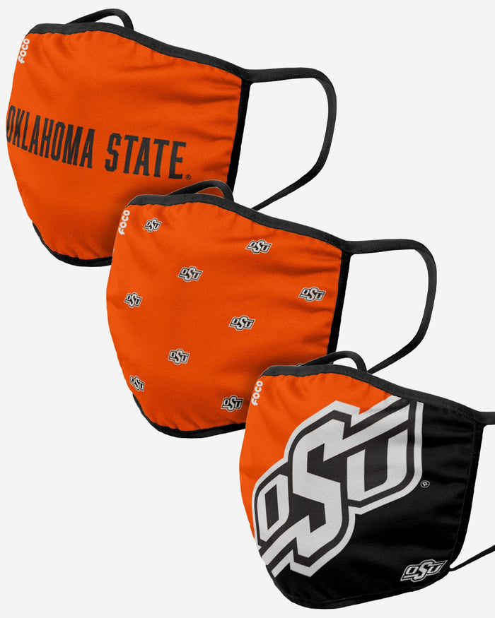 Oklahoma State Cowboys 3 Pack Face Cover FOCO - FOCO.com