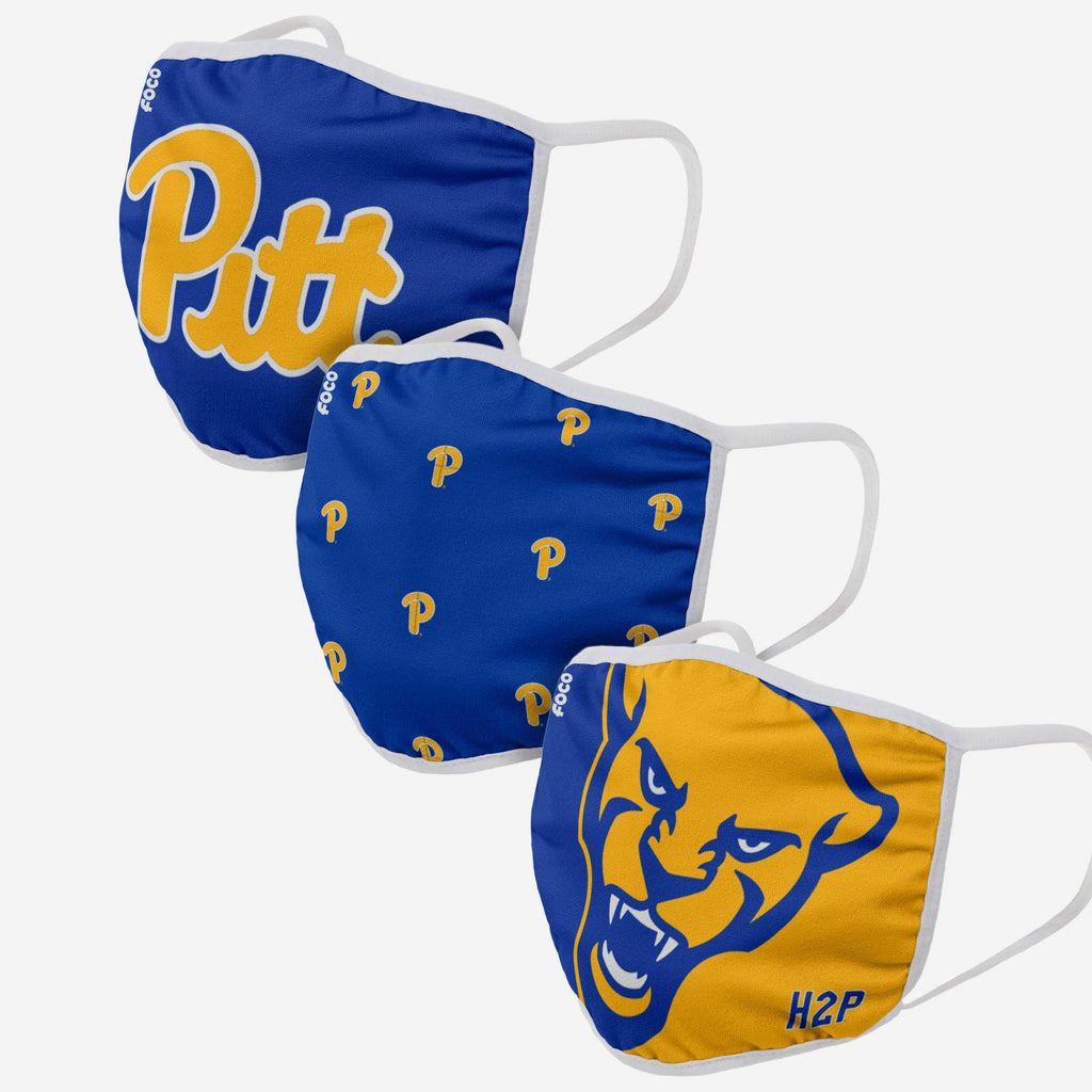 Pittsburgh Panthers 3 Pack Face Cover FOCO - FOCO.com