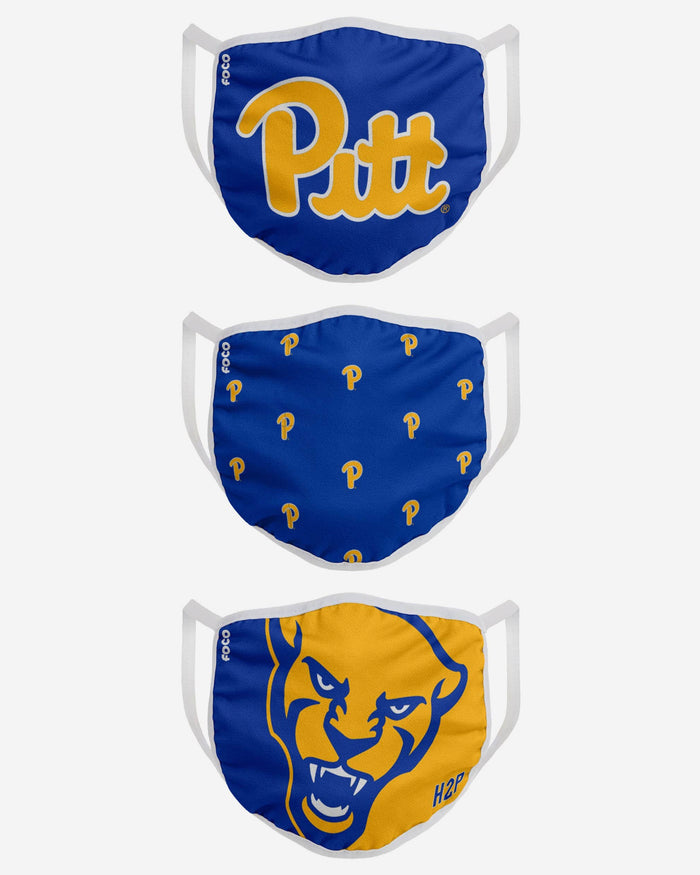 Pittsburgh Panthers 3 Pack Face Cover FOCO - FOCO.com