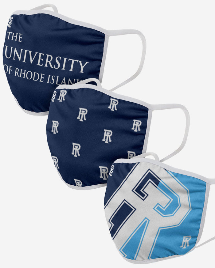 Rhode Island Rams 3 Pack Face Cover FOCO - FOCO.com