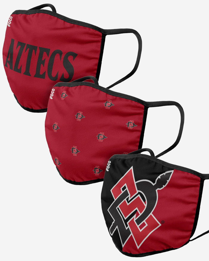 San Diego State Aztecs 3 Pack Face Cover FOCO - FOCO.com