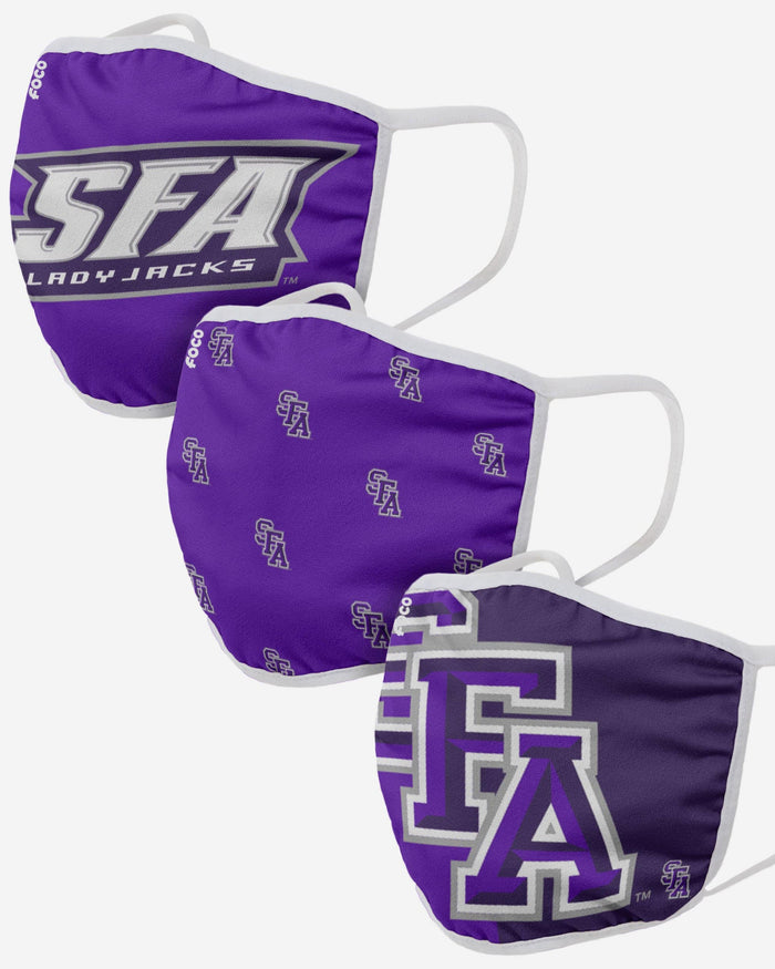 Stephen F Austin Lumberjacks 3 Pack Face Cover FOCO - FOCO.com