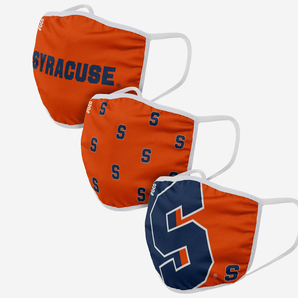 Syracuse Orange 3 Pack Face Cover FOCO - FOCO.com