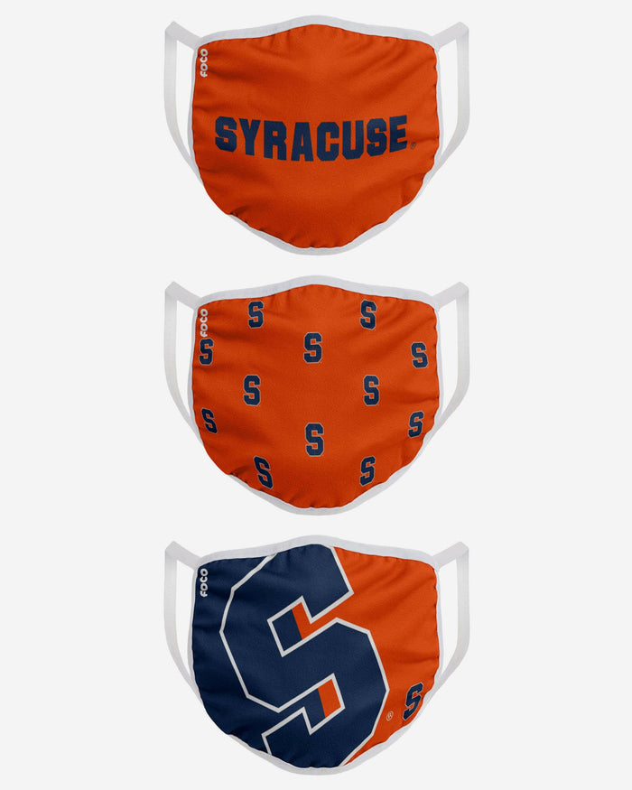 Syracuse Orange 3 Pack Face Cover FOCO - FOCO.com