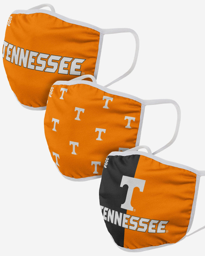 Tennessee Volunteers 3 Pack Face Cover FOCO - FOCO.com