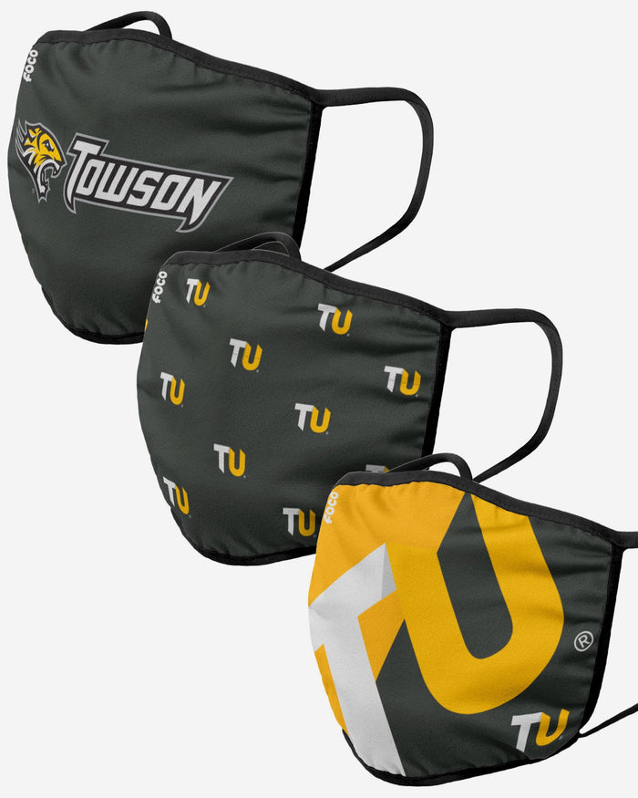 Towson Tigers 3 Pack Face Cover FOCO - FOCO.com