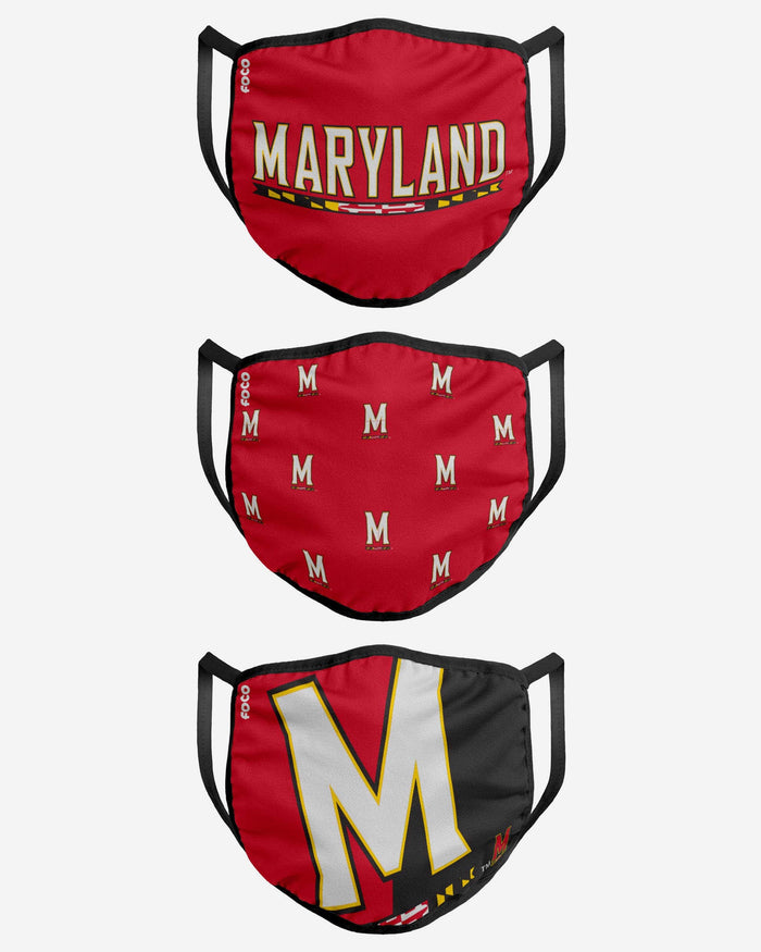 Maryland Terrapins 3 Pack Face Cover FOCO - FOCO.com