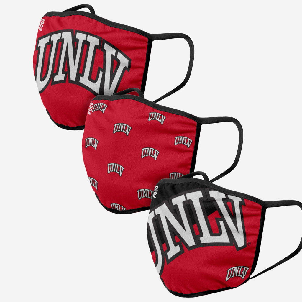 UNLV Rebels 3 Pack Face Cover FOCO - FOCO.com
